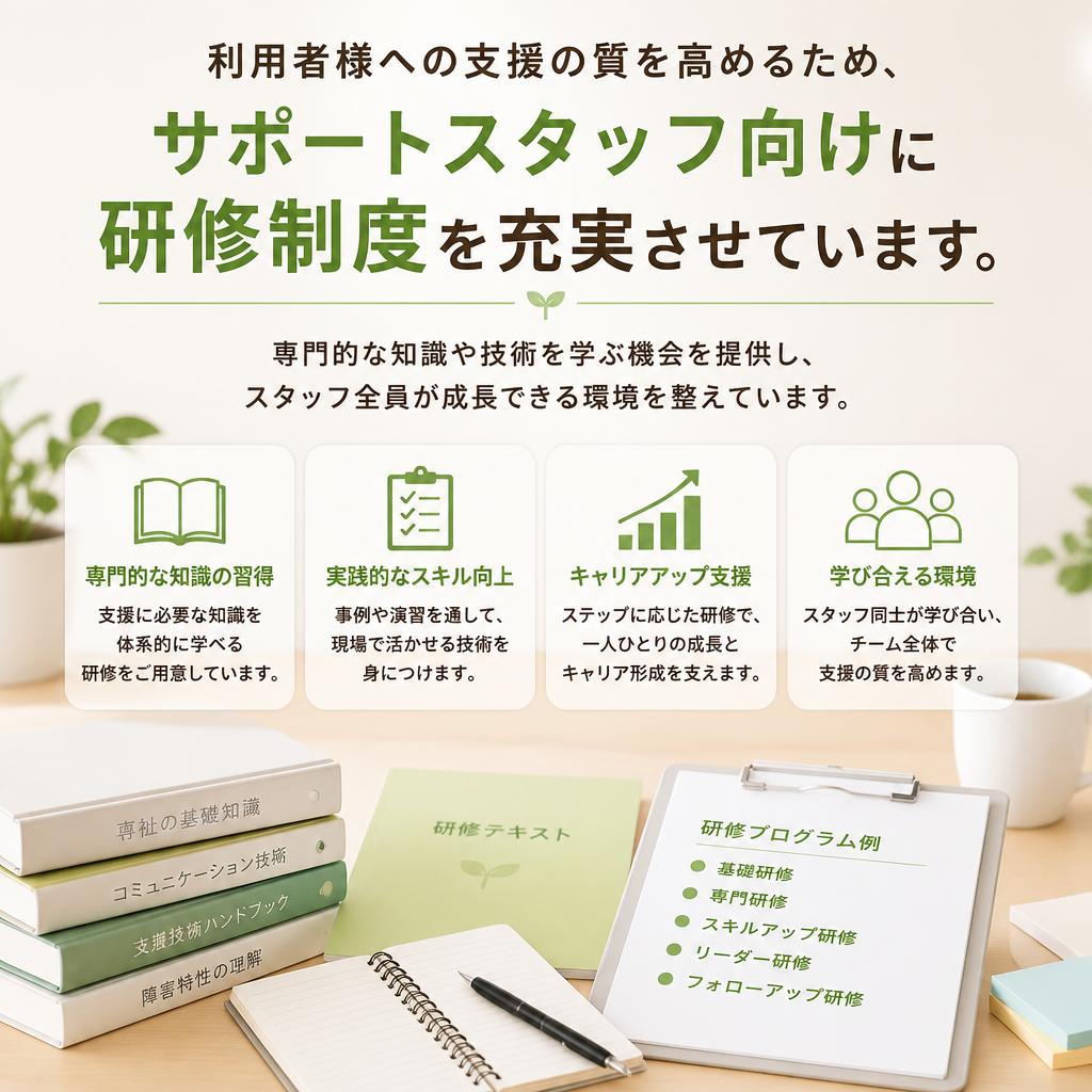 スキルアップを目指す研修制度