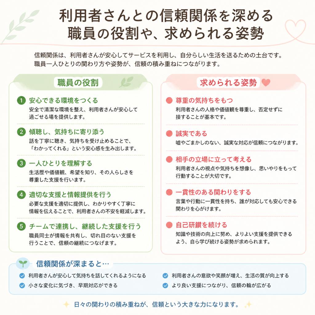 共に成長する職員と利用者