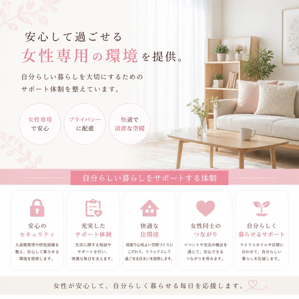 2. 女性専用グループホームの特長