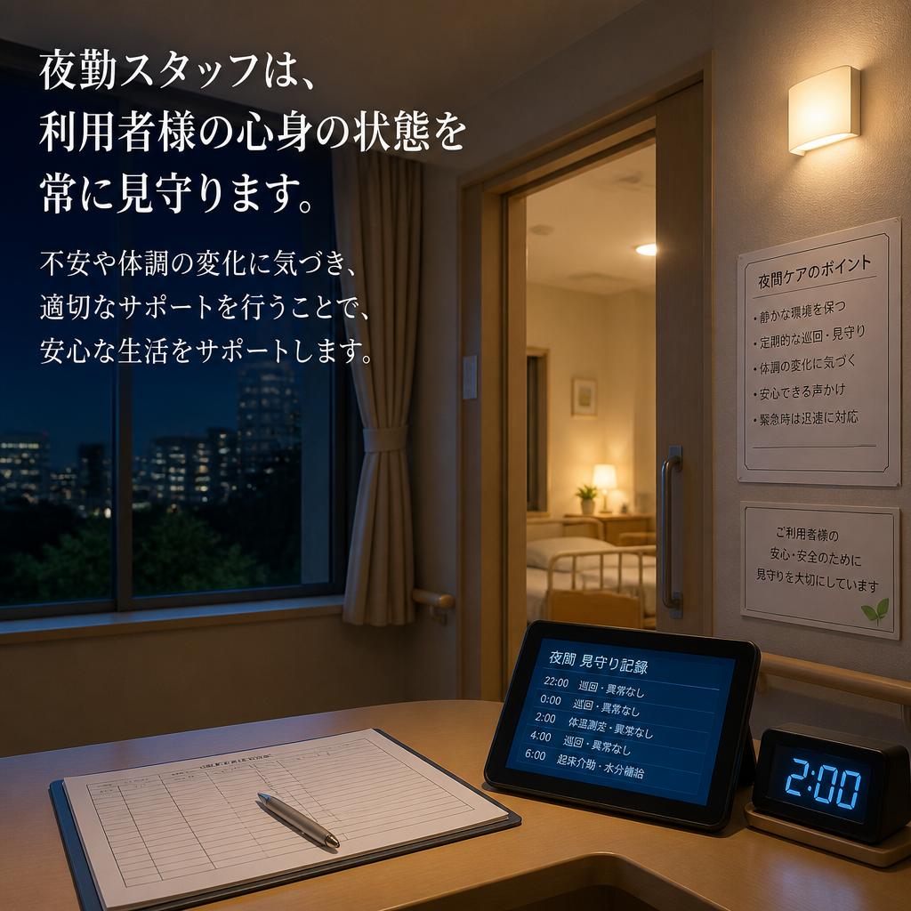 安心感を提供する夜間サポート