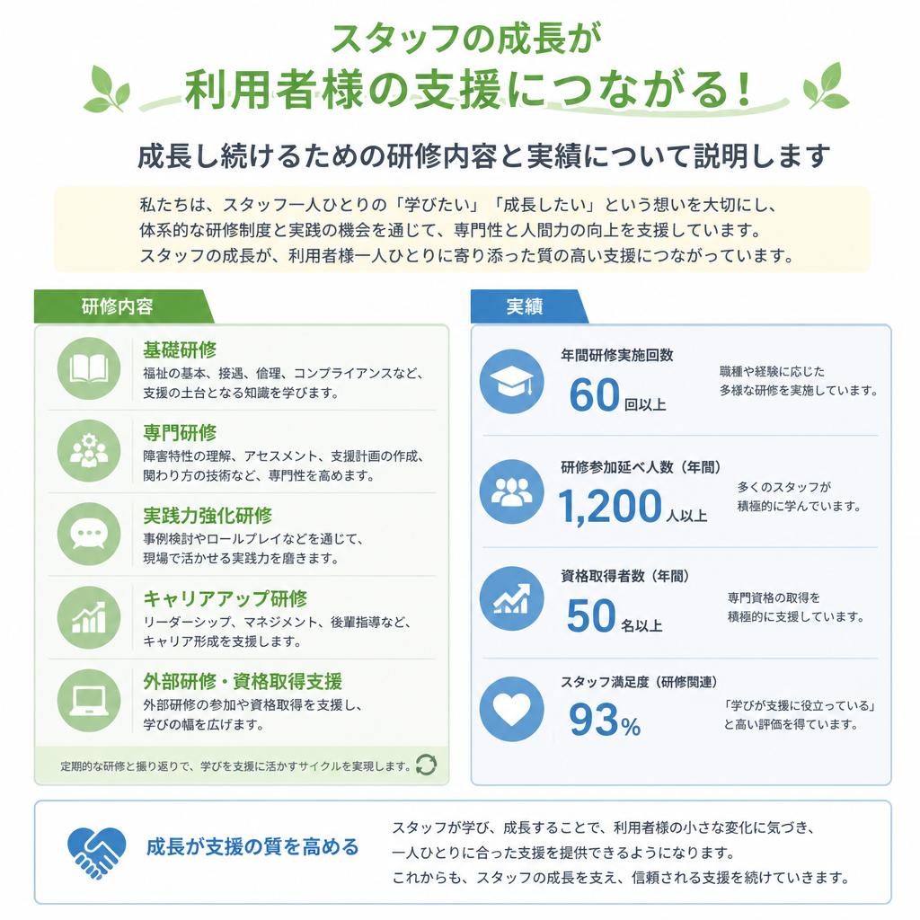 充実したスタッフ研修