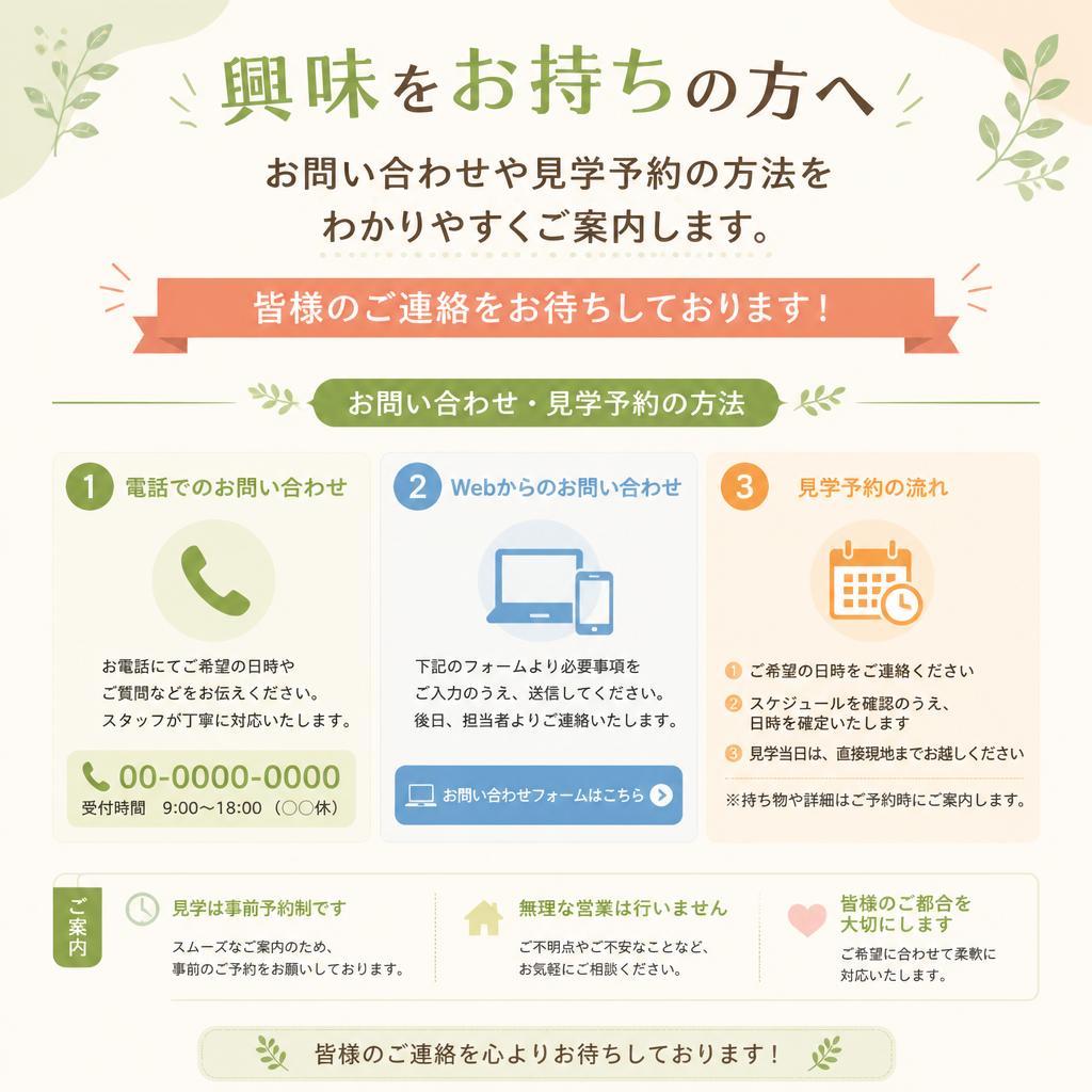 お問い合わせ・見学予約