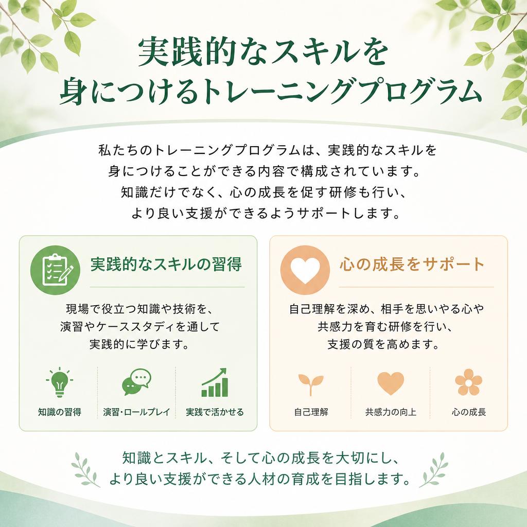 専門的なトレーニングプログラム
