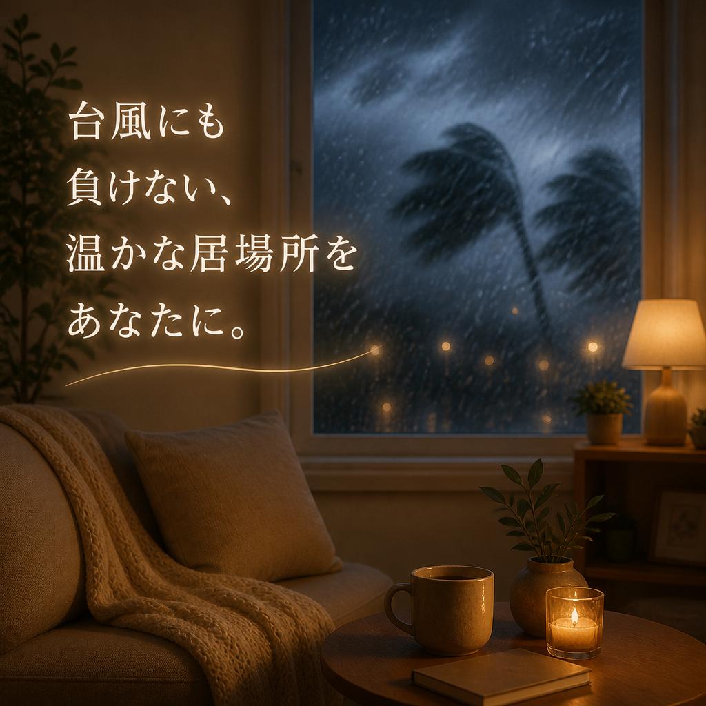 台風にも負けない、温かな居場所をあなたに。
