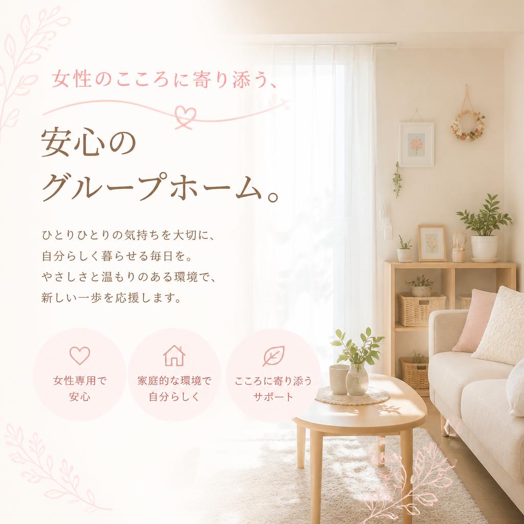 女性のこころに寄り添う、安心のグループホーム。
