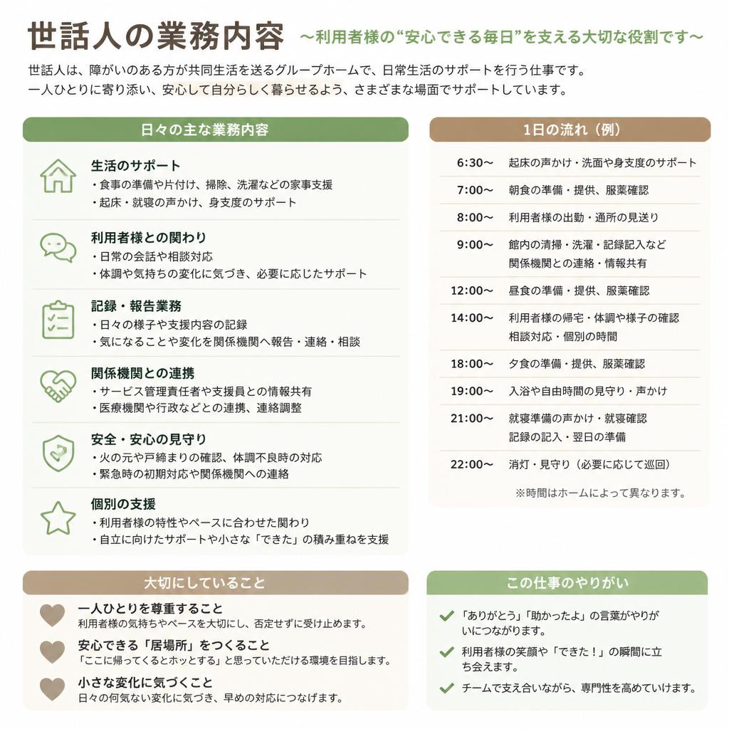 世話人の一日を知る