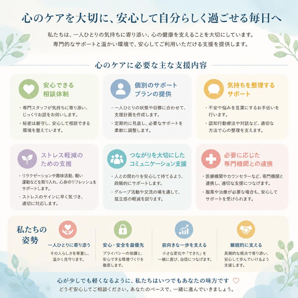 4. 精神的なサポートの提供