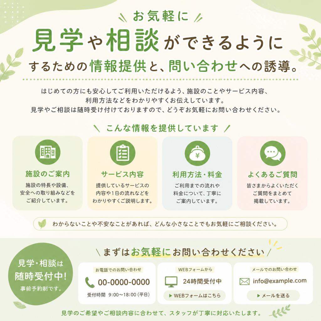 7. お問い合わせ・見学のお申し込み