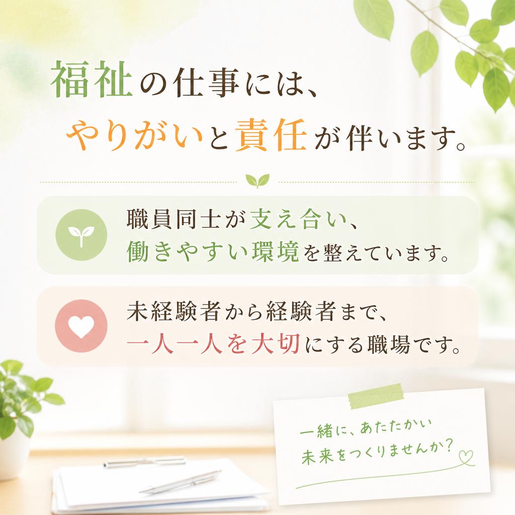 しっかりした職場環境の整備