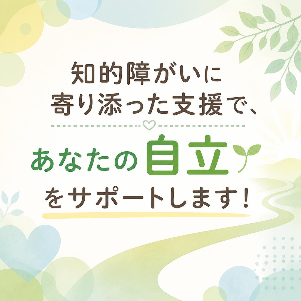 知的障がいに寄り添った支援で、あなたの自立をサポートします！
