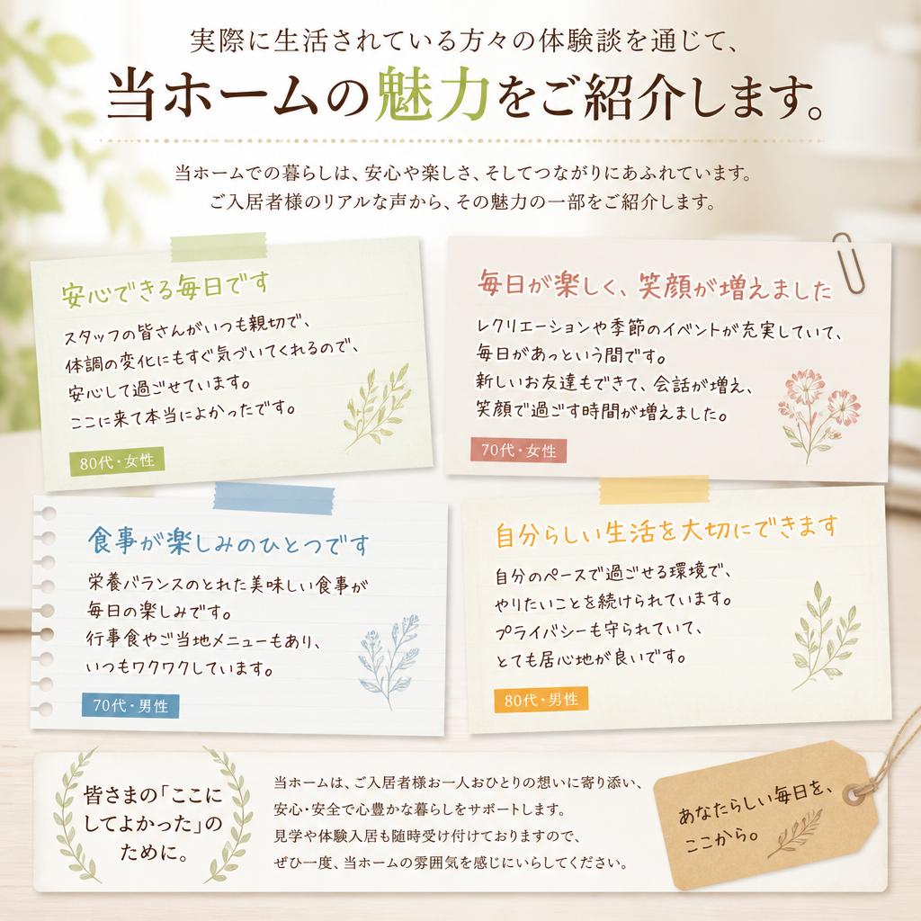 利用者様の声